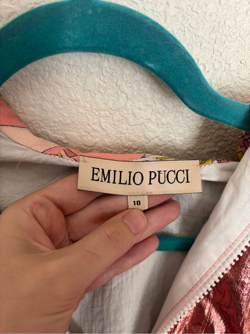 PUCCI Girls Rose Gold Jacket